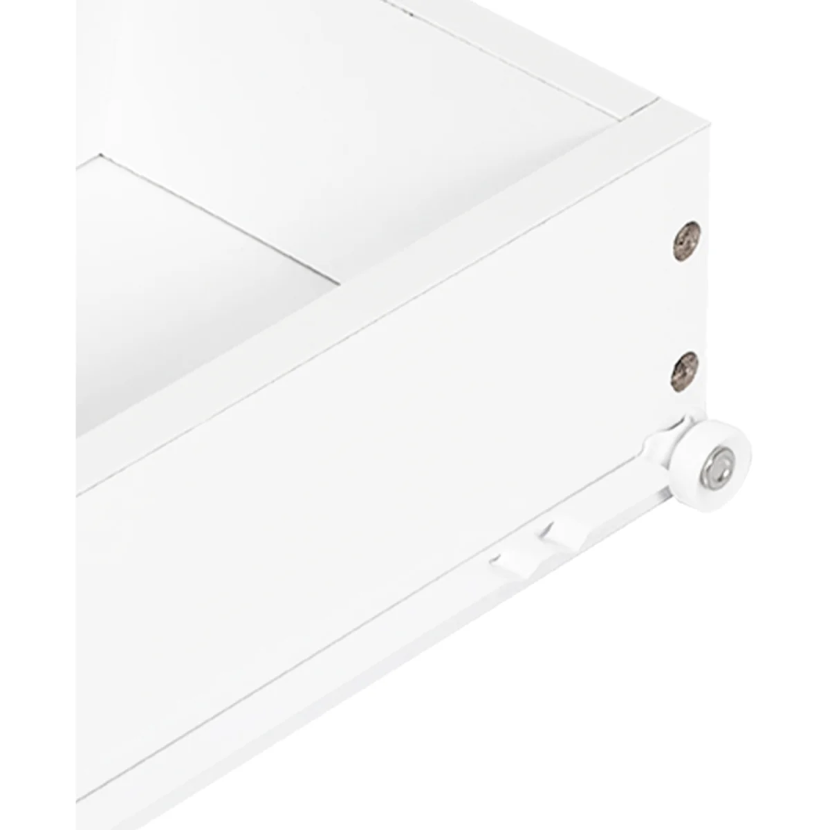 Bedside Table Cabinet  Narrow Slim Side Cabinet Drawer Open Shelf - White – image 5