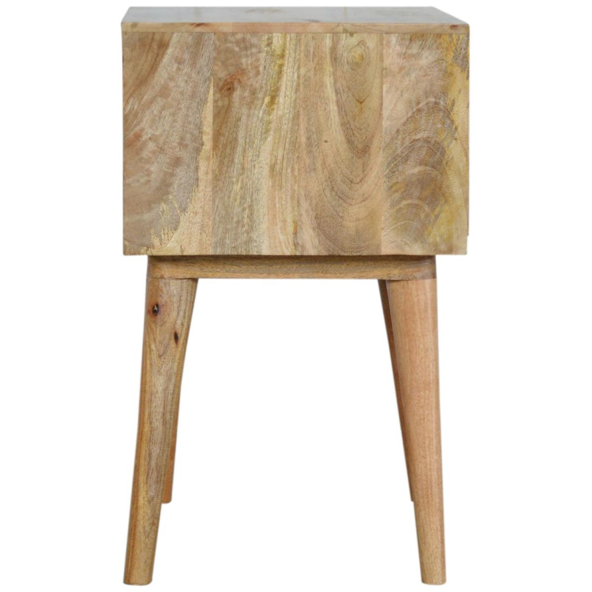 Grey And White Cut Out Bedside Table - White – image 8