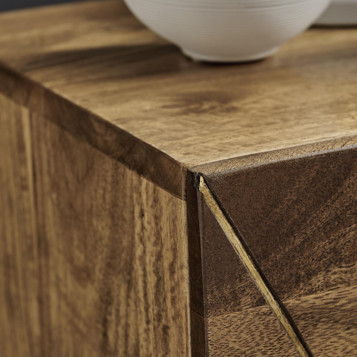Kira Solid Honey Wood Bedside Table - Honey Wood – image 4