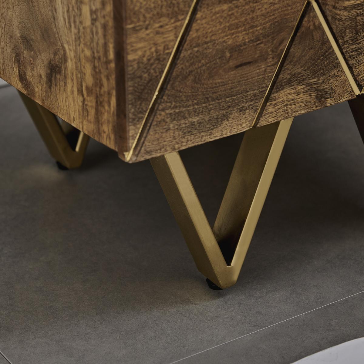 Kira Solid Honey Wood Bedside Table - Honey Wood – image 5