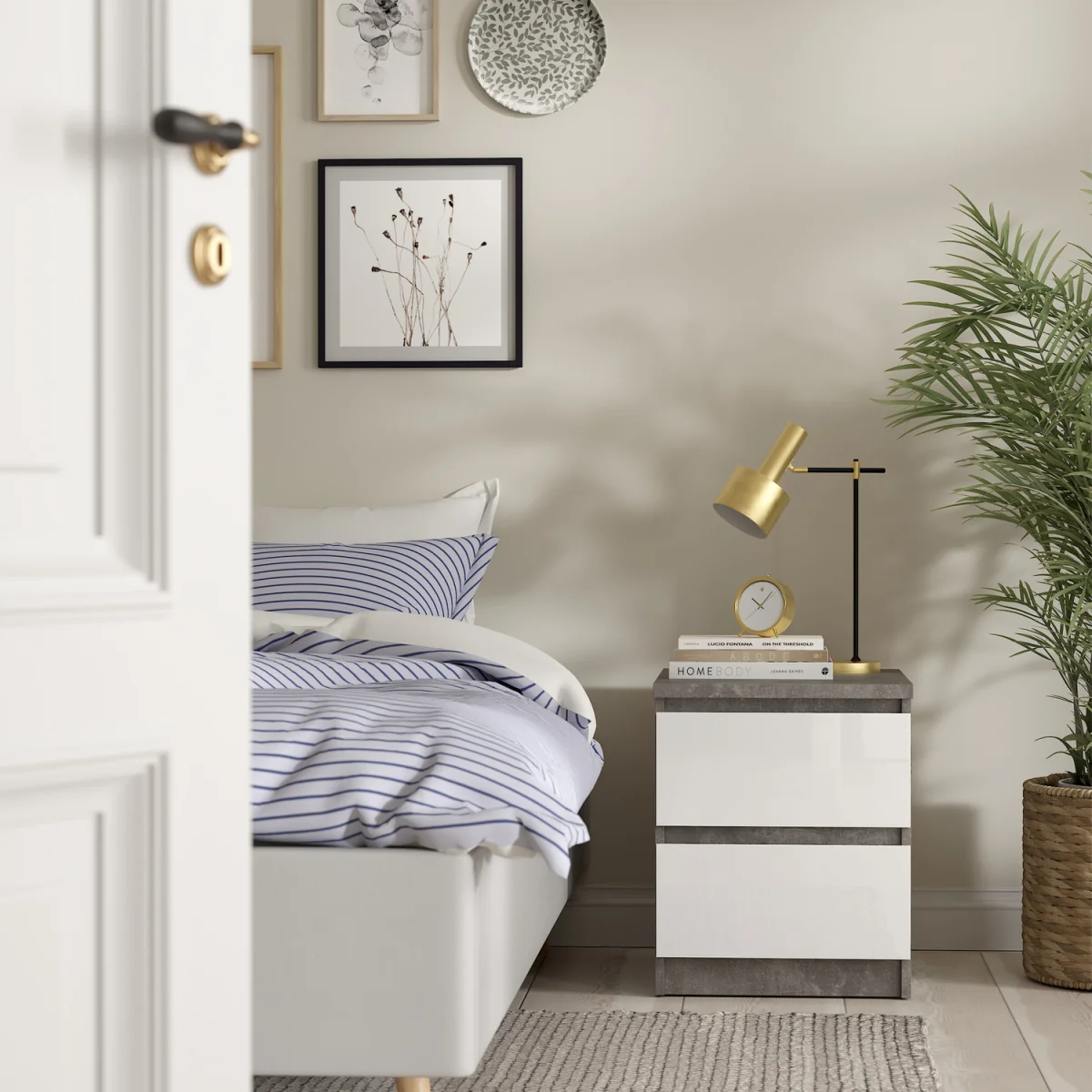 Naia Bedside 2 drawers in Jackson Hickory - Cashmere Jackson Hickory – image 12
