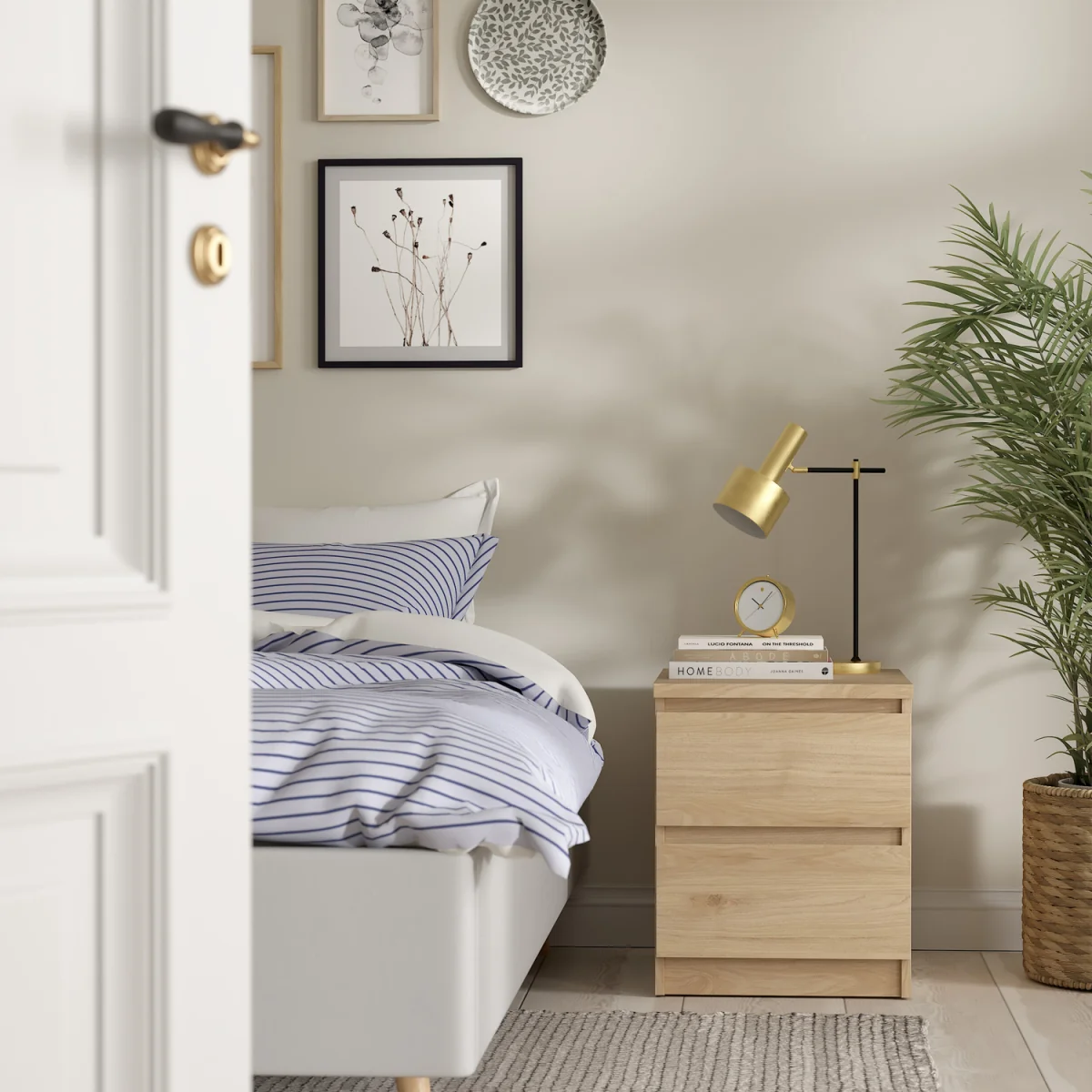 Naia Bedside 2 drawers in Jackson Hickory - Cashmere Jackson Hickory – image 6