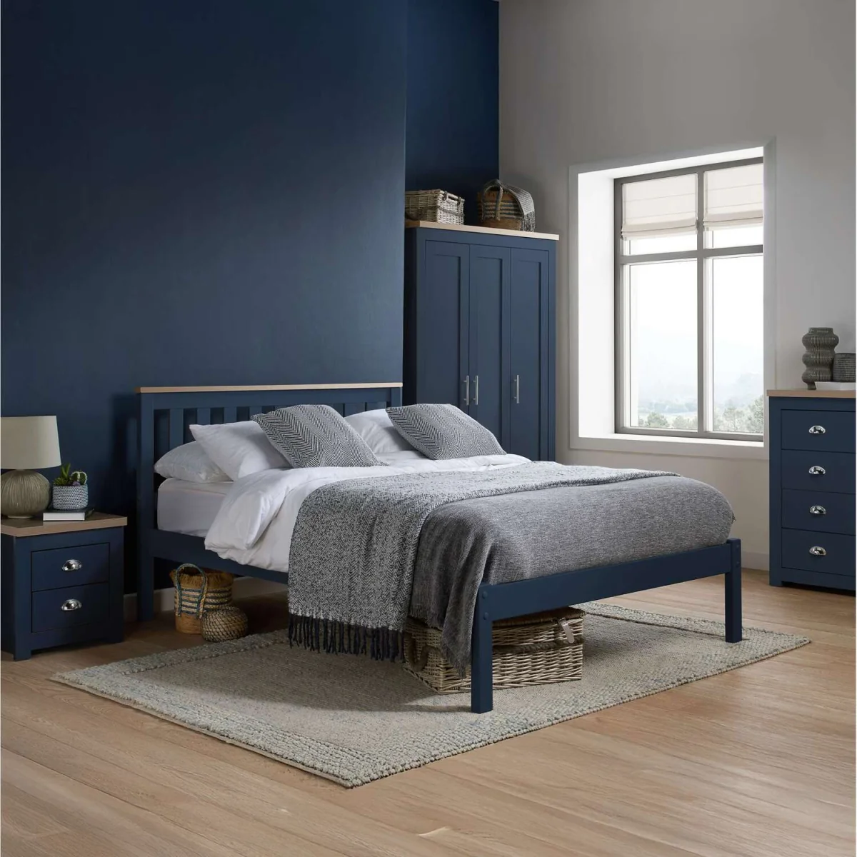 Highgate Pair Of Bedsides 2 Drawer Bundle - Navy Blue – image 3