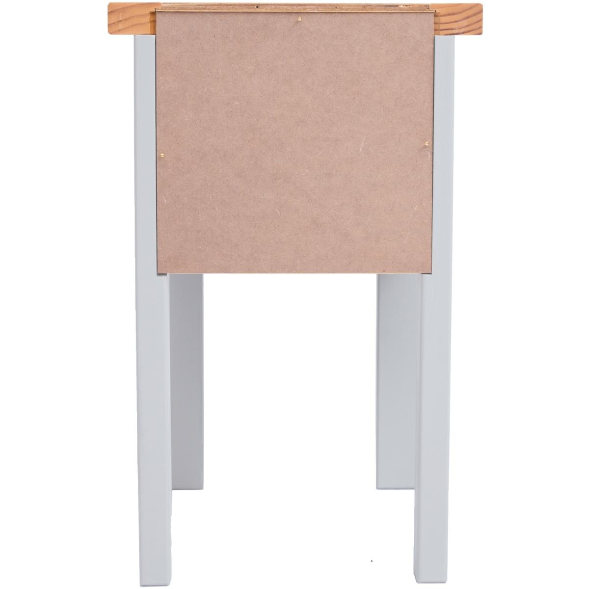 Argenta 1 Drawer Bedside Table - Grey / Wood Knob – image 2