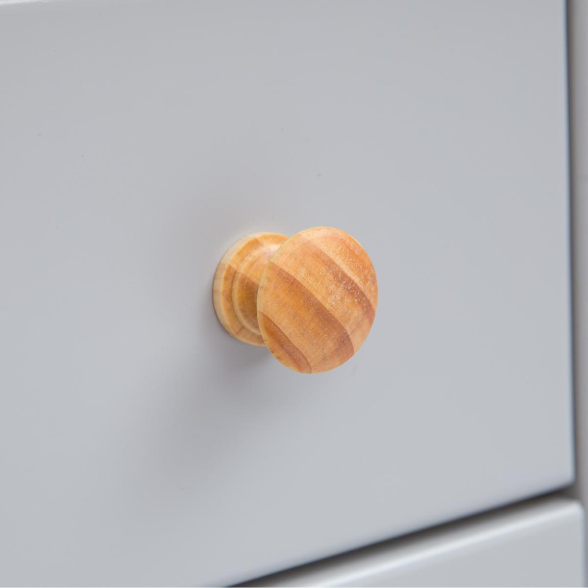Argenta 1 Drawer Bedside Table - Grey / Wood Knob – image 8