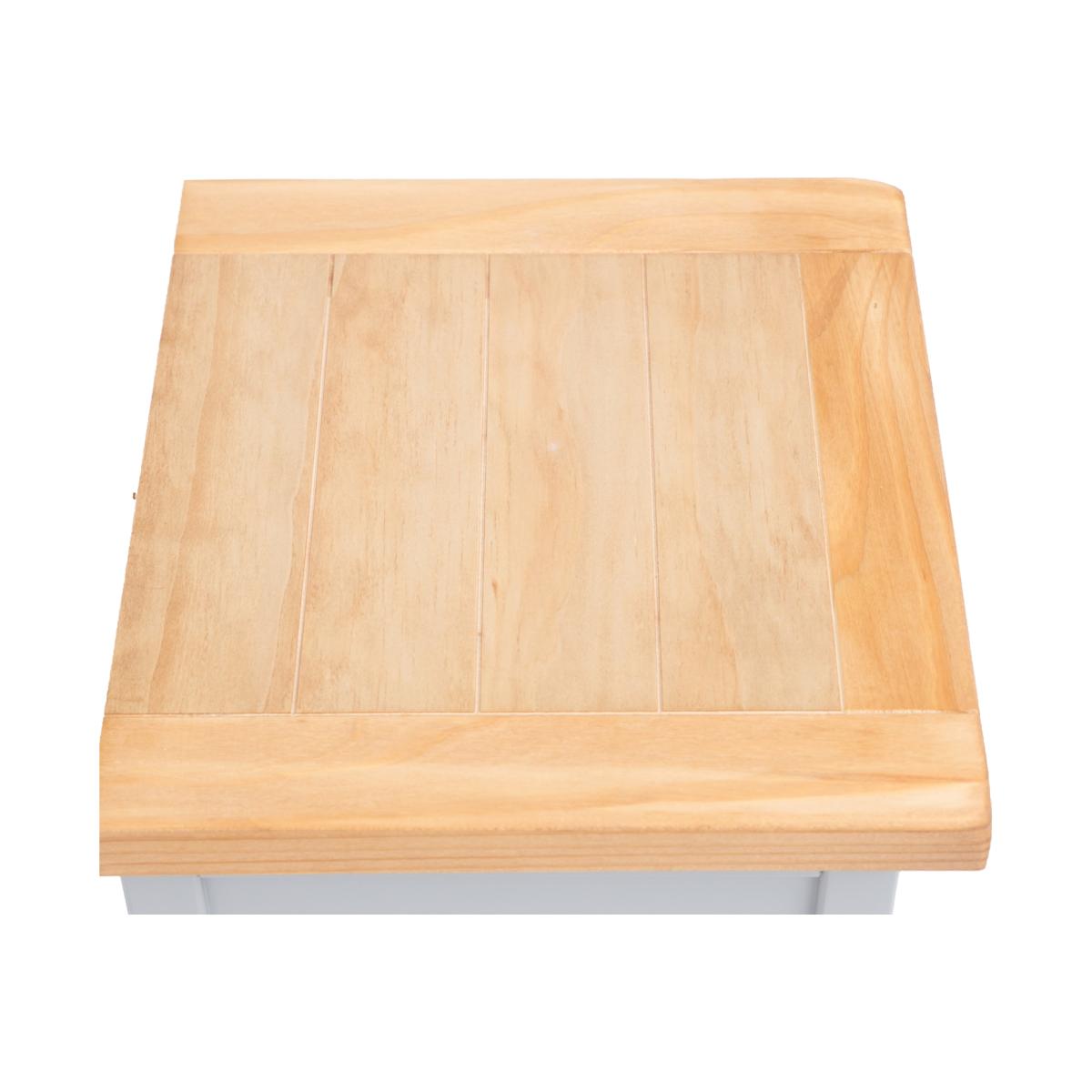 Argenta 1 Drawer Bedside Table - Grey / Wood Knob – image 1