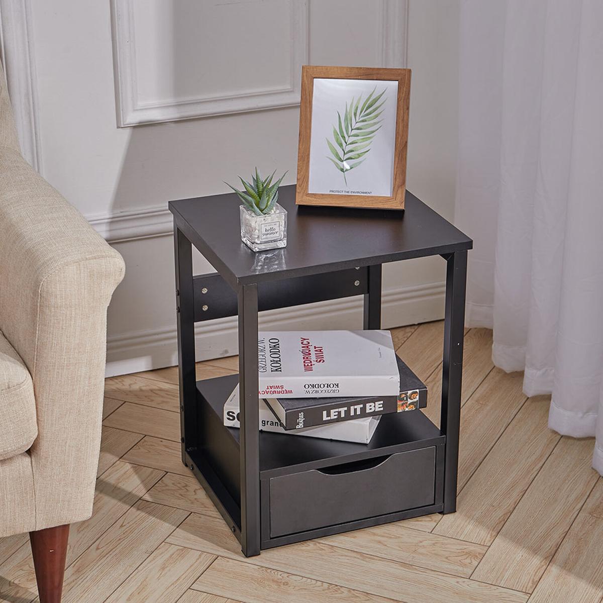 Casual Bedside Table  - Black – image 2