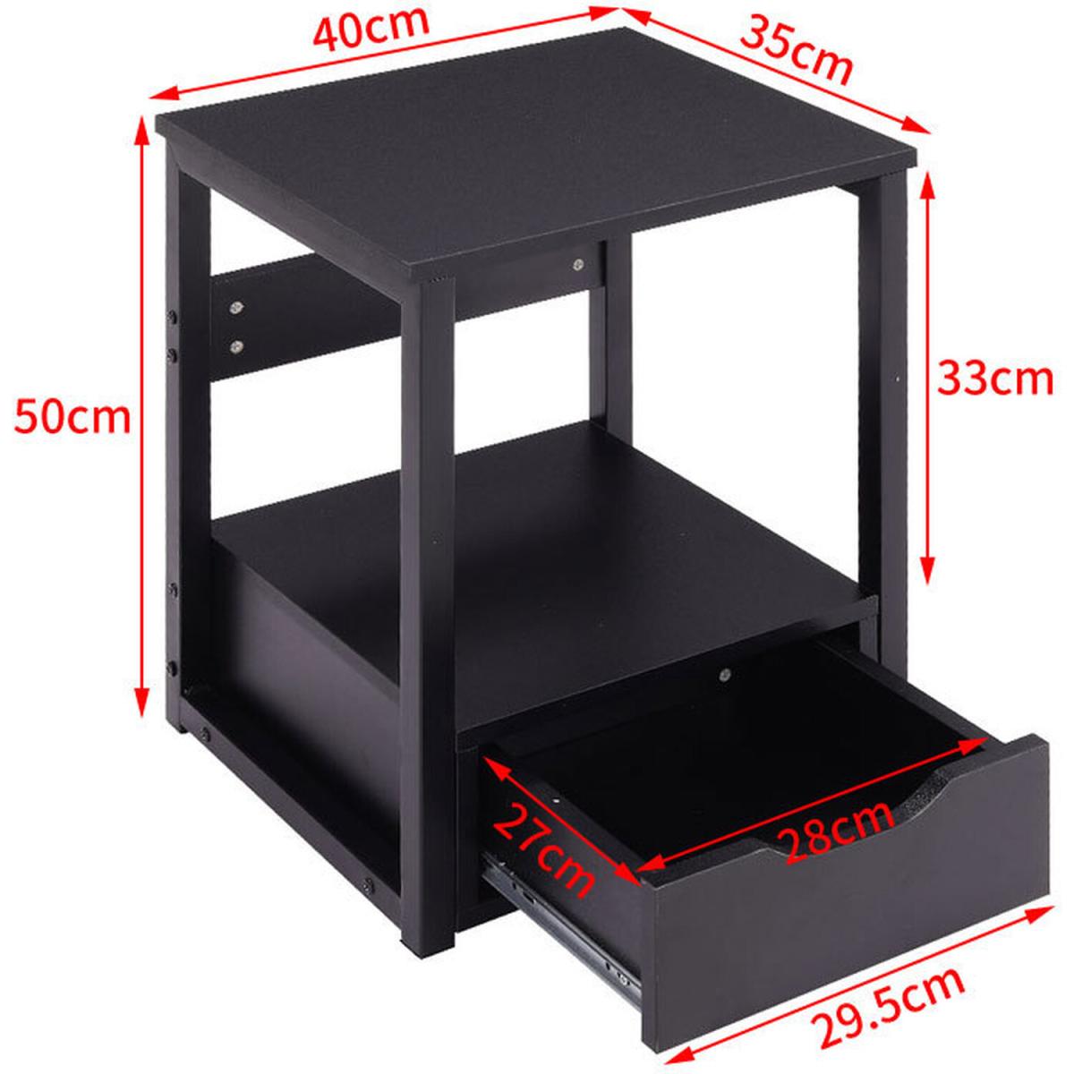 Casual Bedside Table  - Black – image 3