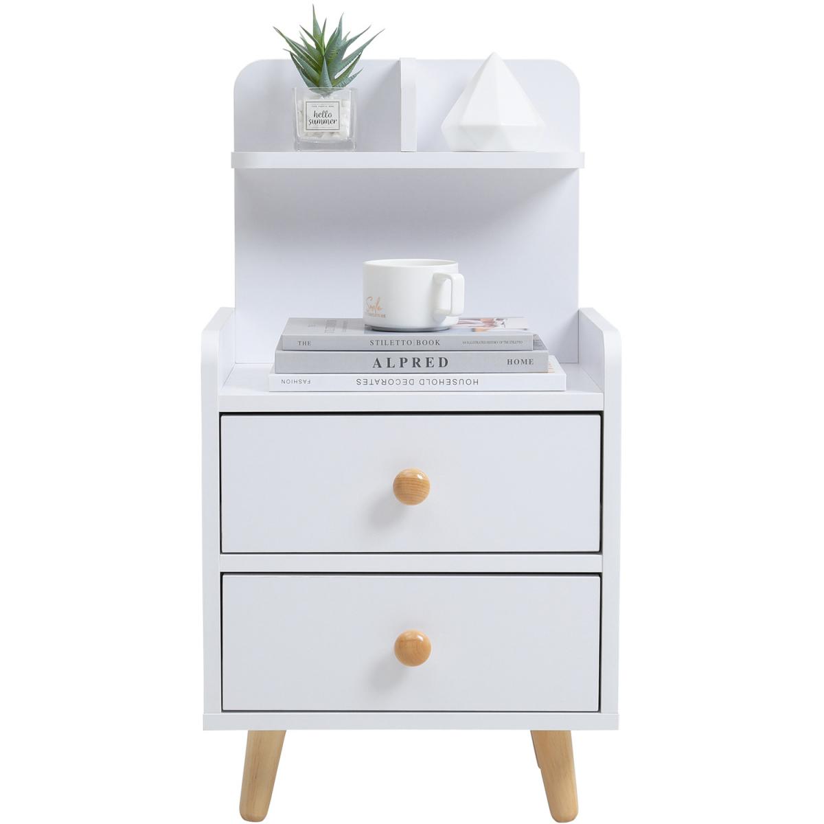 Simple Style Bedside Table  - White / 13kg – image 3