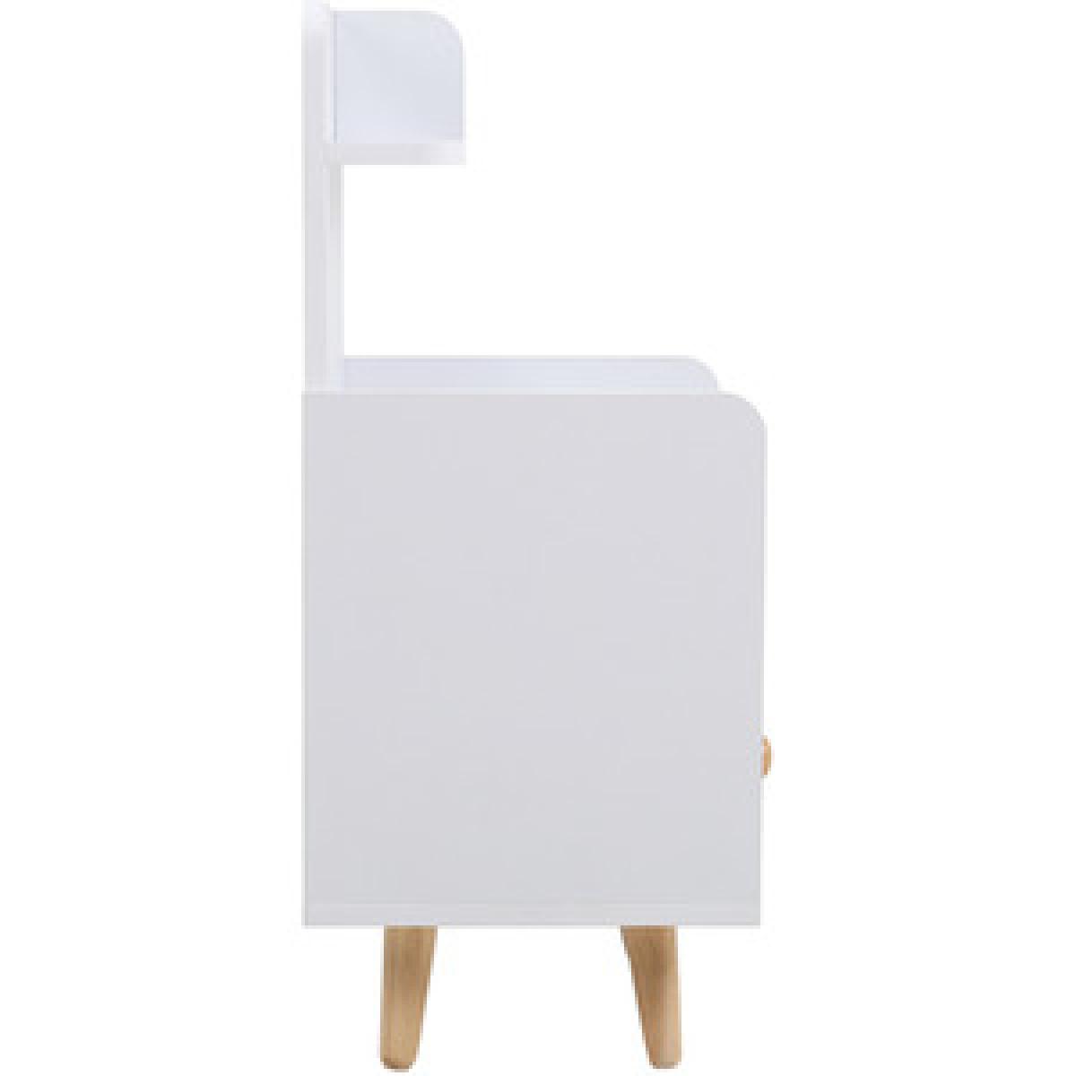 Simple Style Bedside Table  - White / 13kg – image 7
