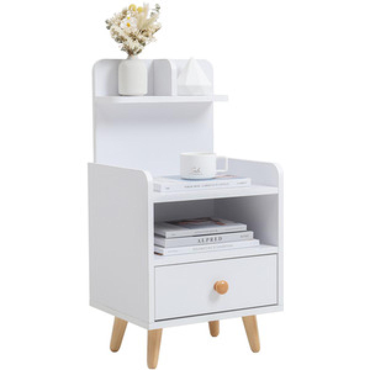 Simple Style Bedside Table  - White / 13kg – image 8