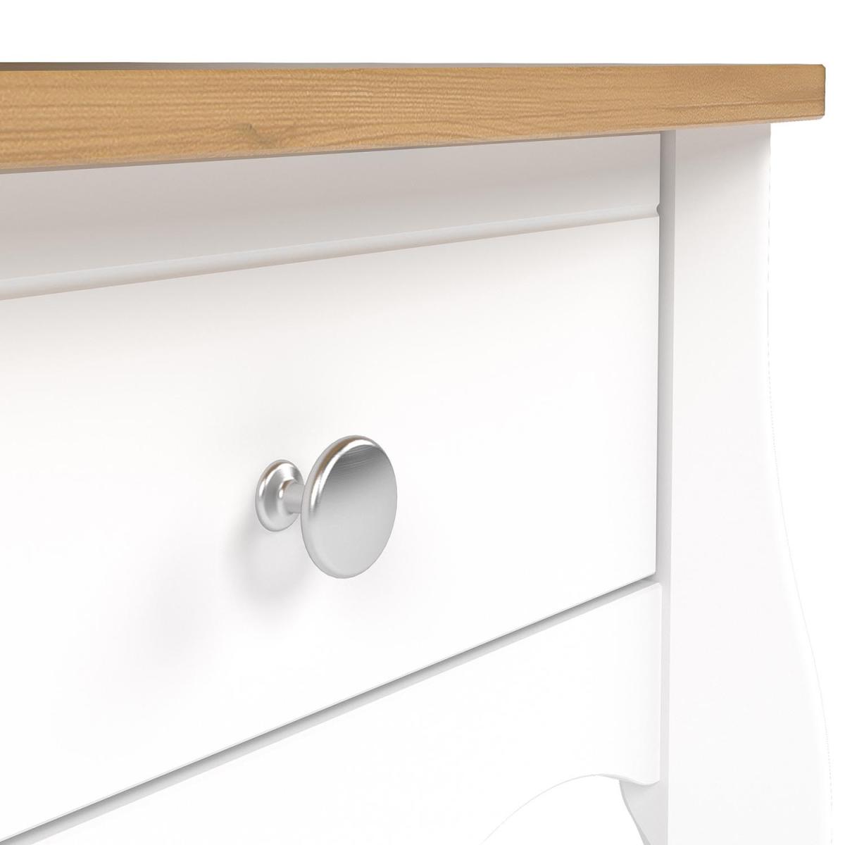 Baroque Nightstand - White & Pine – image 6