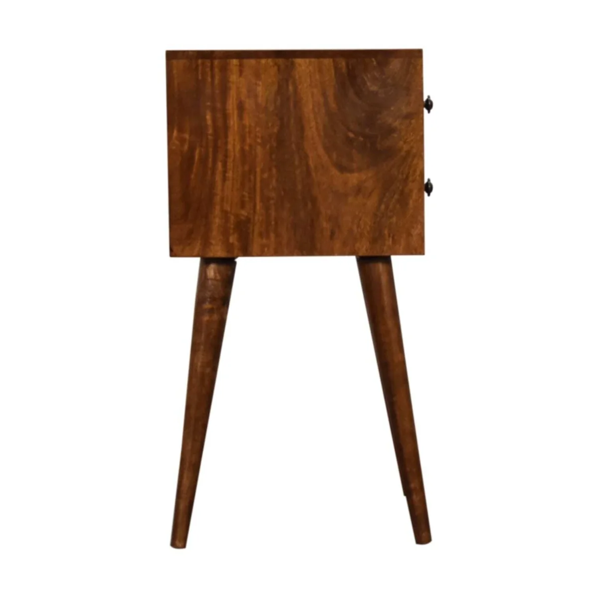 Olbia Mini 2-Drawer Bedside Table, Chestnut Mango Wood - Brown – image 5