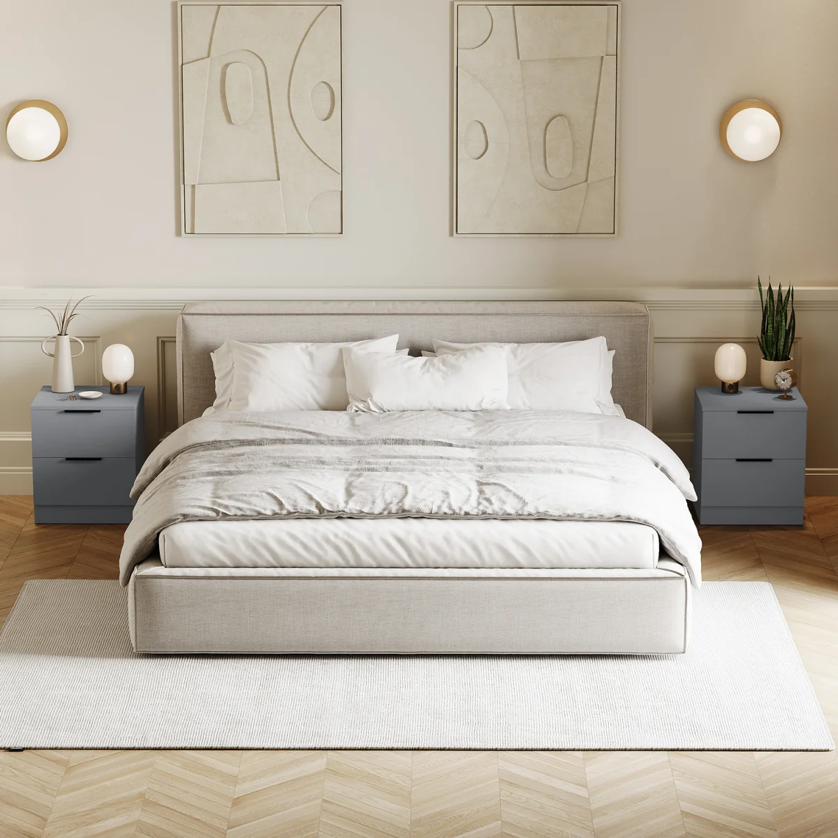 Trega 2 Drawer Bedside Chest - White – image 15