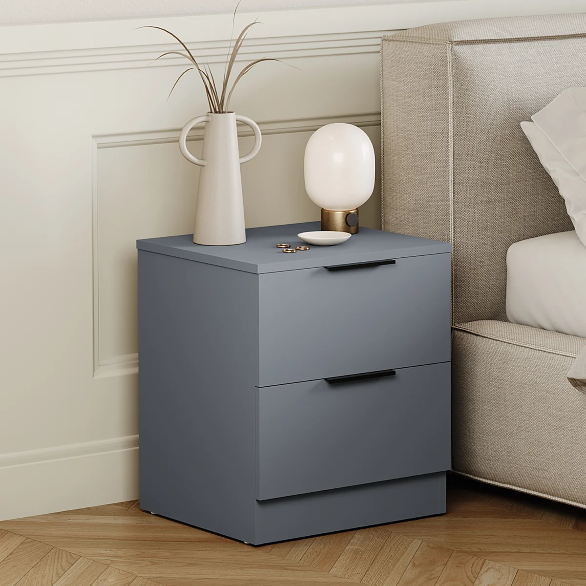 Trega 2 Drawer Bedside Chest - White – image 10