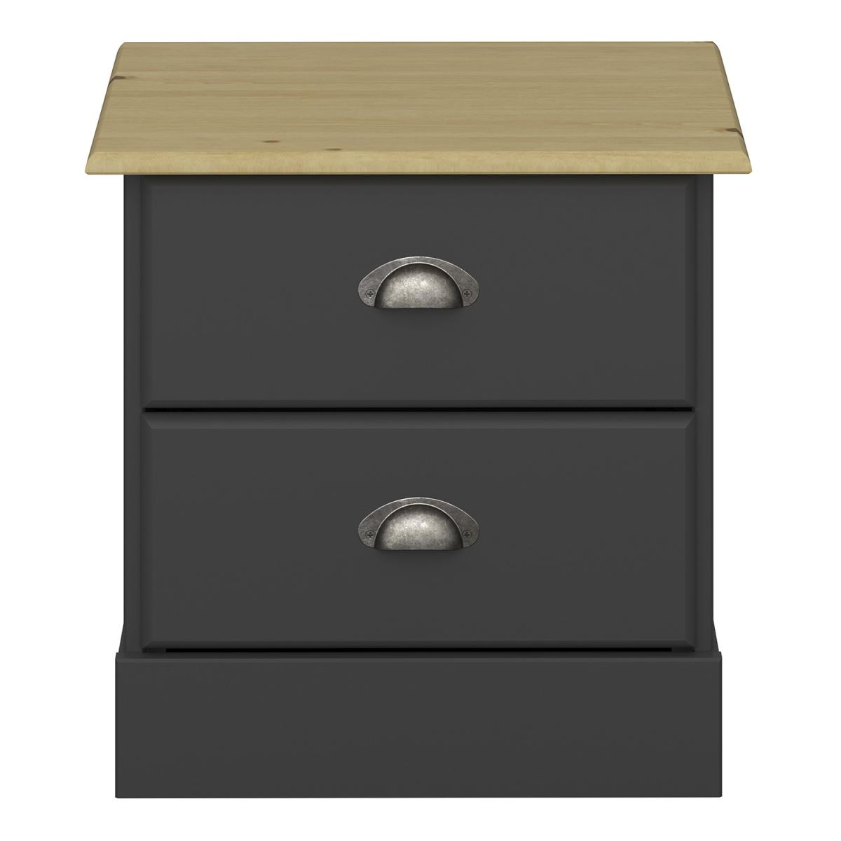 Steens Nola 2 Drawer Bedside - Black – image 3