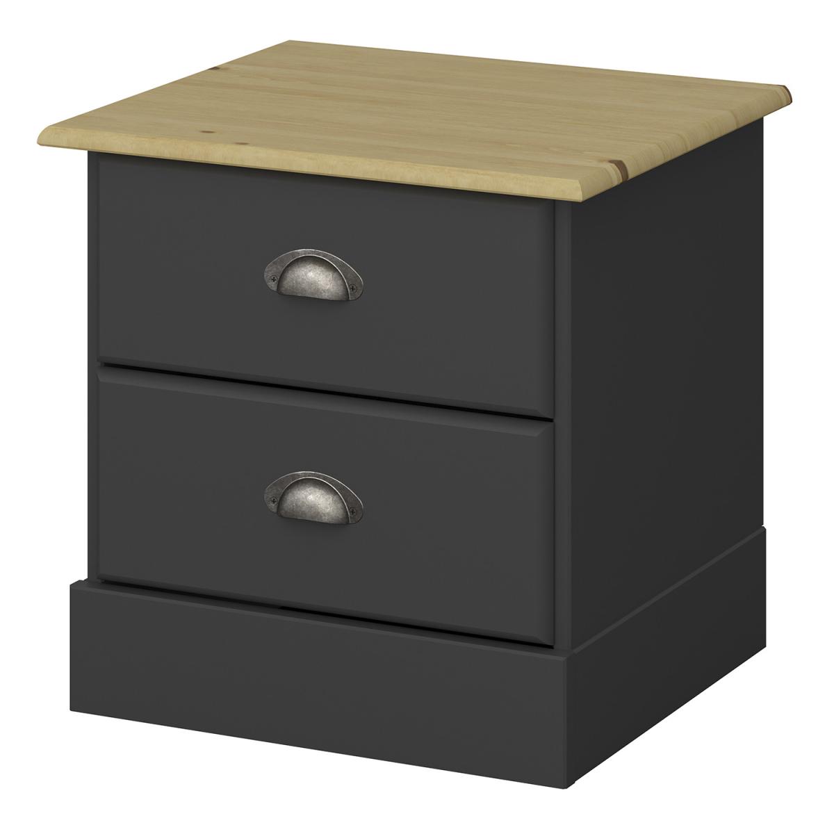 Steens Nola 2 Drawer Bedside - Black – image 4