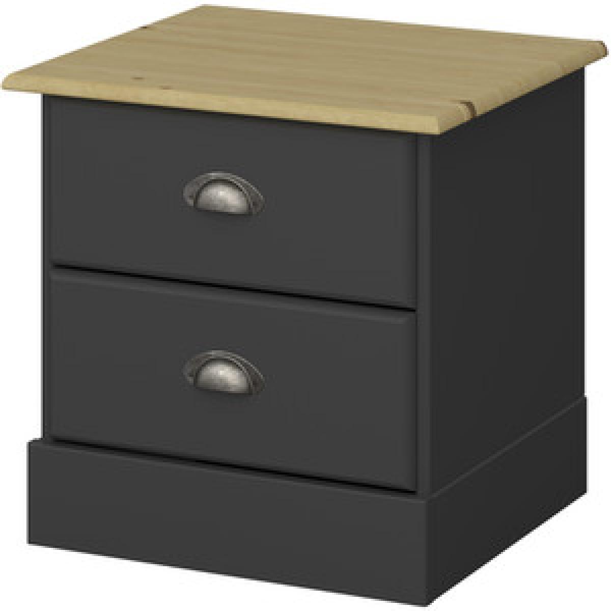Steens Nola 2 Drawer Bedside - Black – image 7