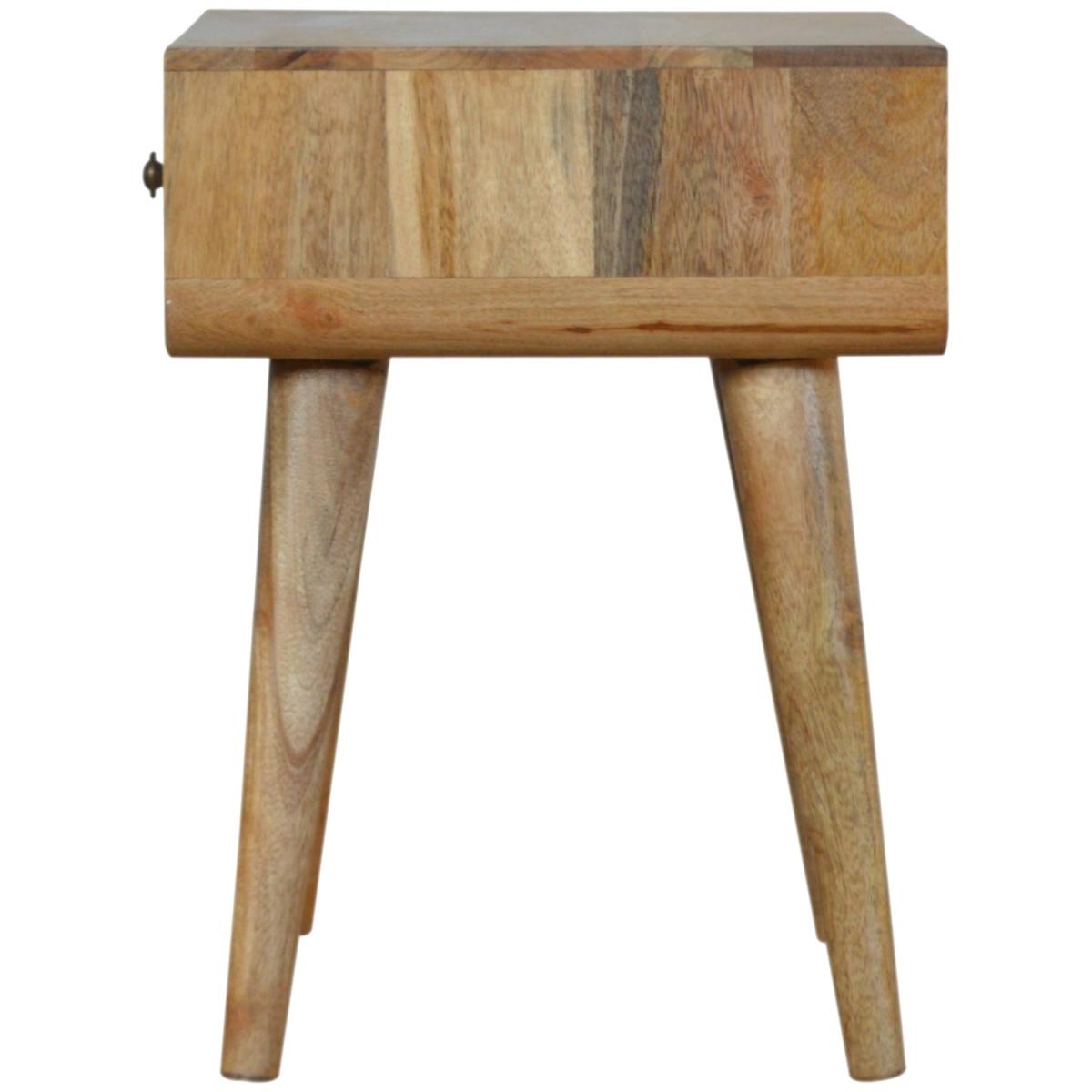 Monochrome Print Wood Bedside Table - Black – image 8