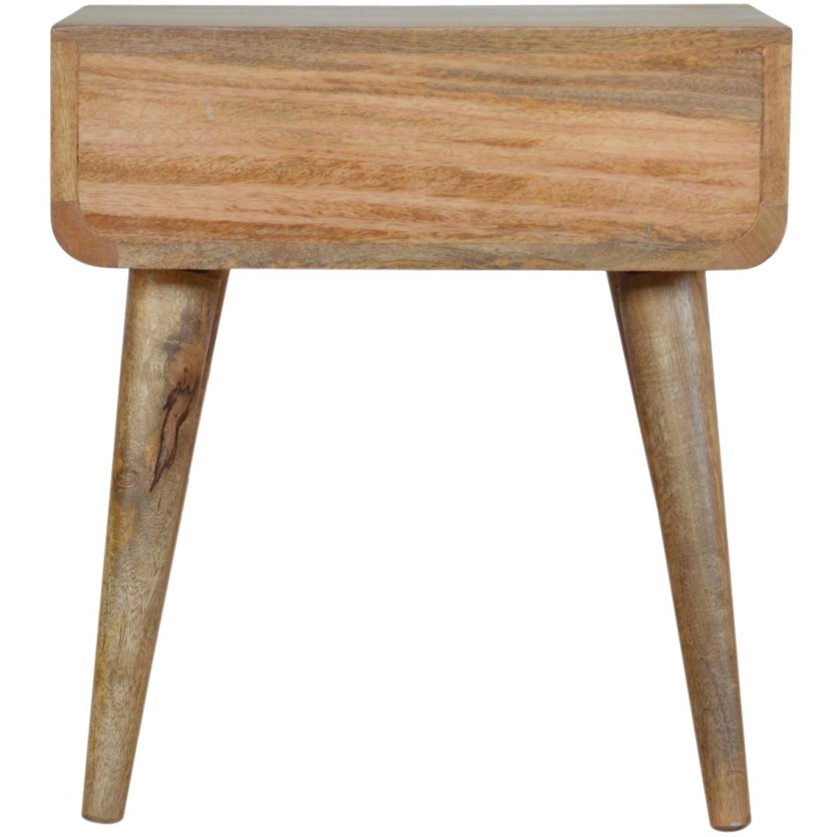 Monochrome Print Wood Bedside Table - Black – image 9