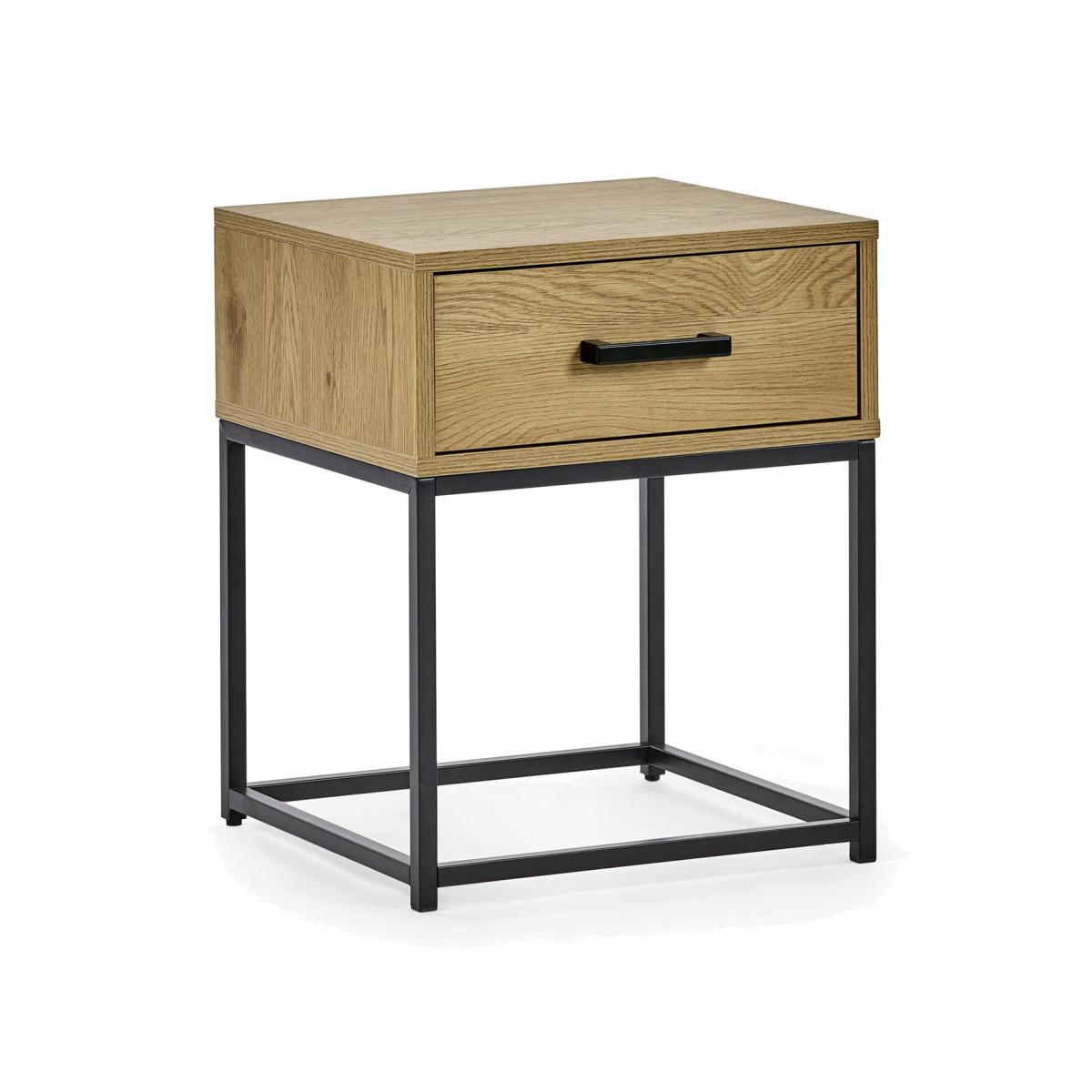 Harlow 1 drawer bedside - Brown