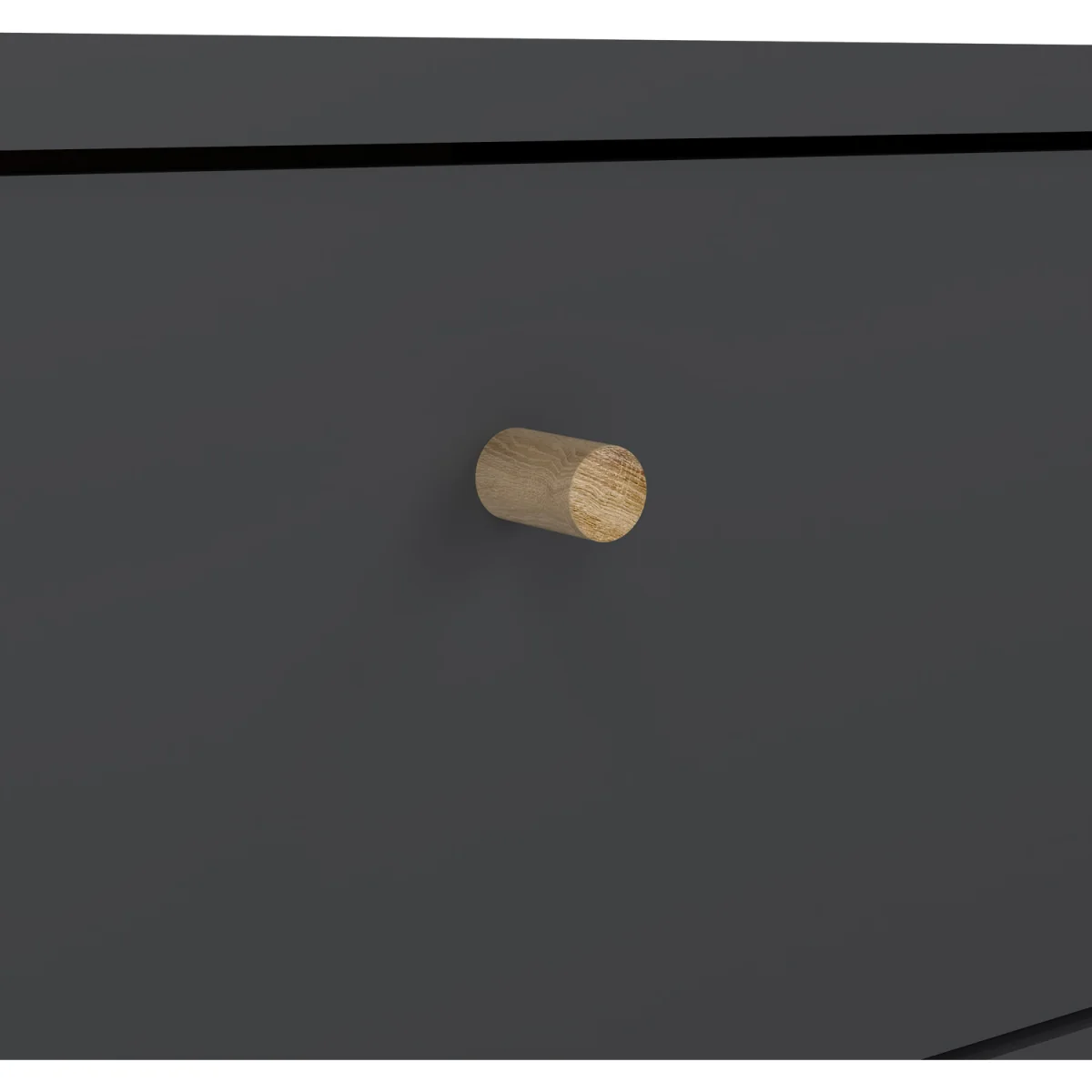 Cumbria Nightstand 1 Door + 1 Drawer Dark Grey - Dark Grey – image 6