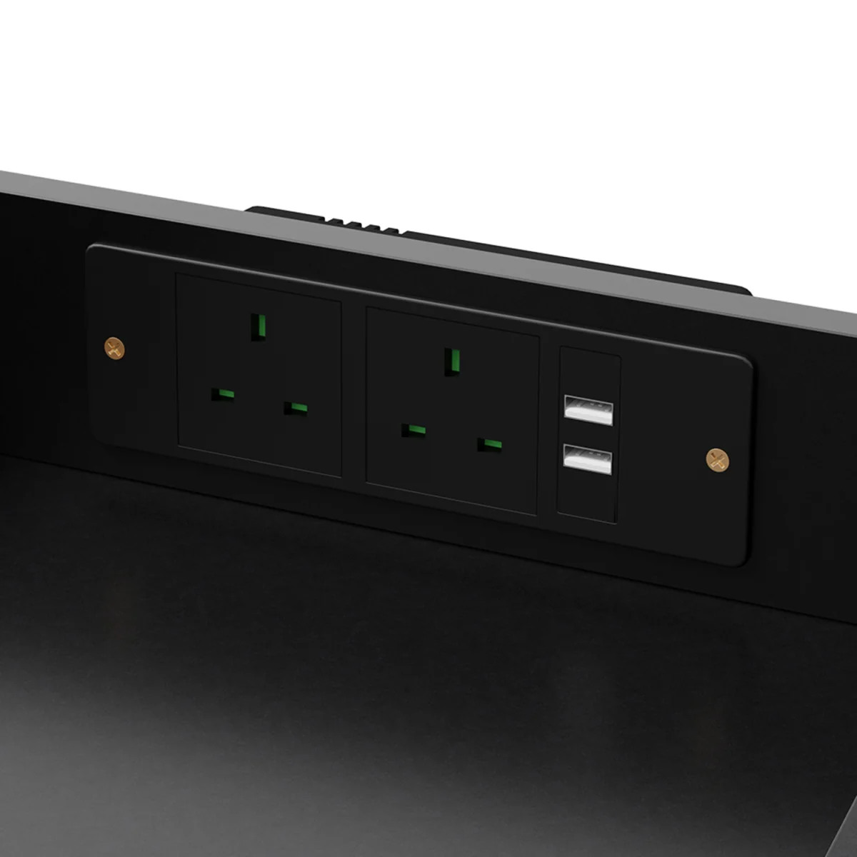 Black Bedside Table with LED and Charging - Black – image 6