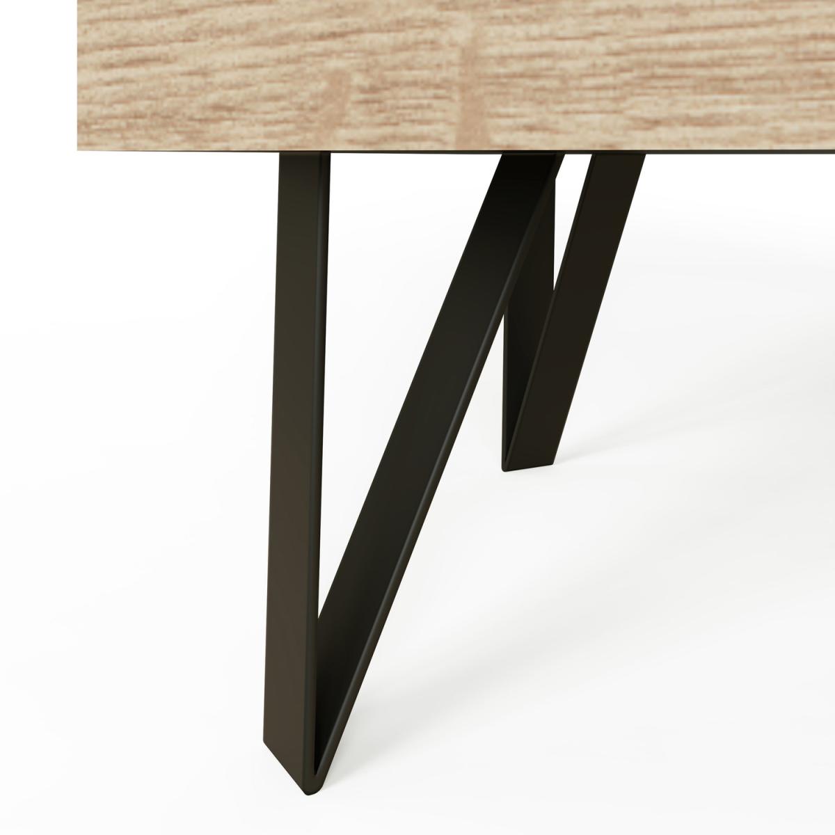 Fisso 3 Drawer Cracked Oak Bedside Chest Fast Click Assembly - Cracked Oak – image 5