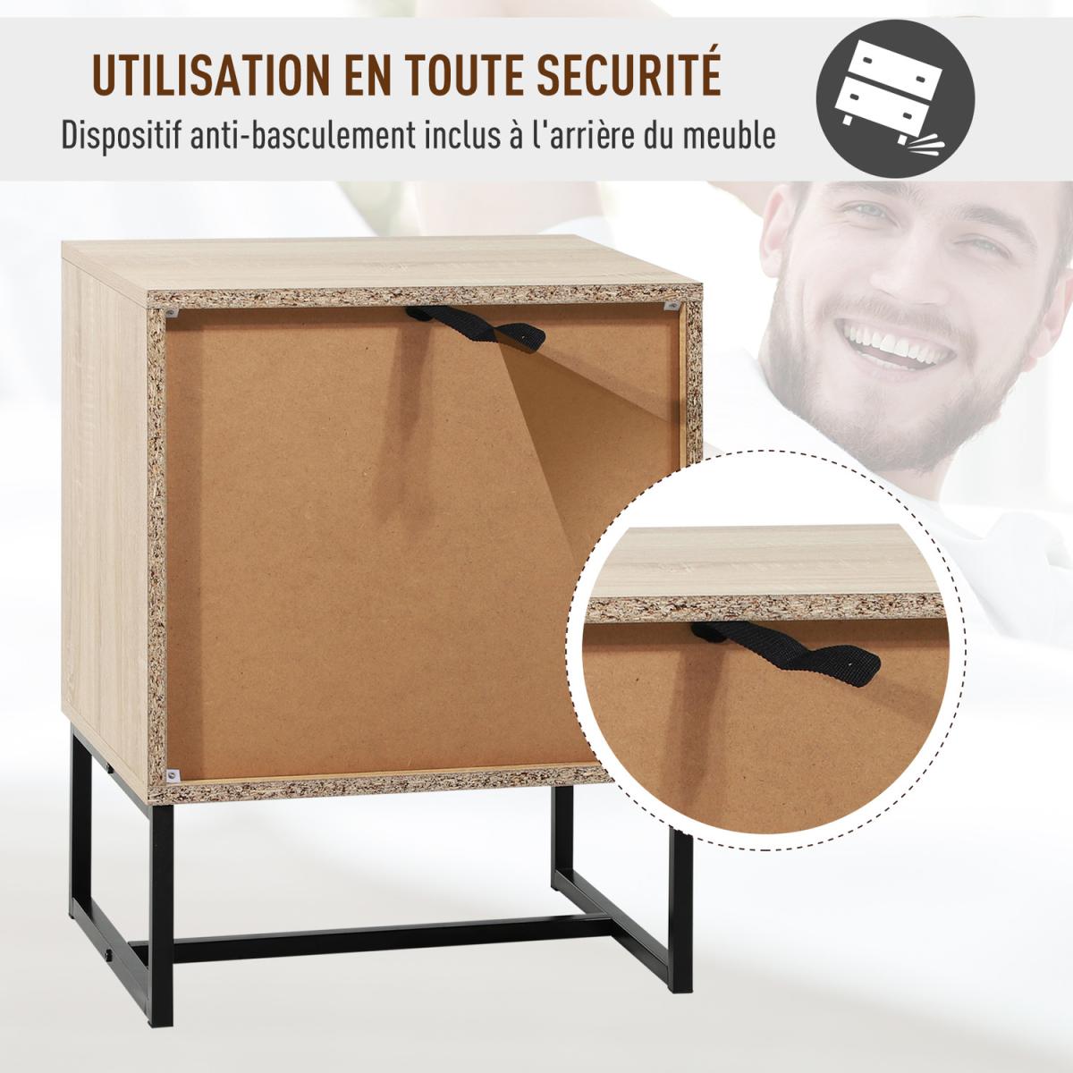 Two-Draw Bedside Table - Natural wood – image 7