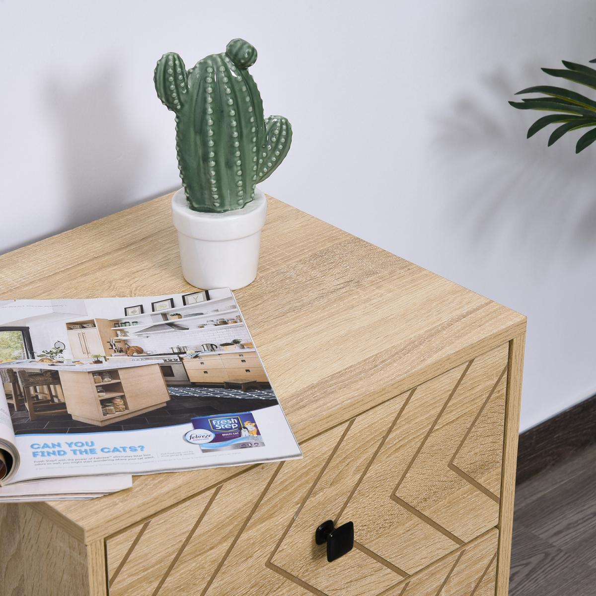 Two-Draw Bedside Table - Natural wood – image 8