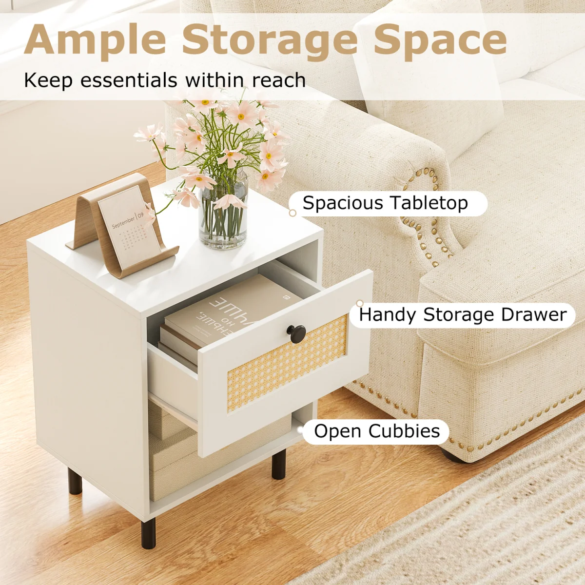 Boho Style Bedside Table – image 9