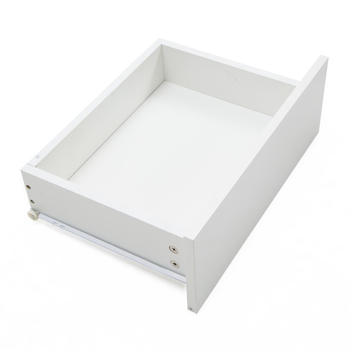 Bedside Table Nightstand 2 Drawers Front LED Light-white - White – image 5