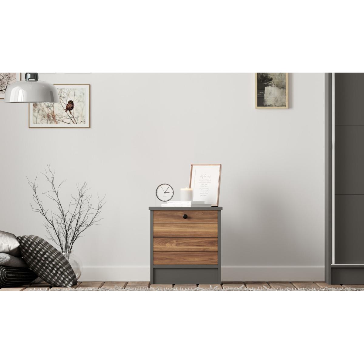 MILANO 1 Door Bedside Table - Black – image 3
