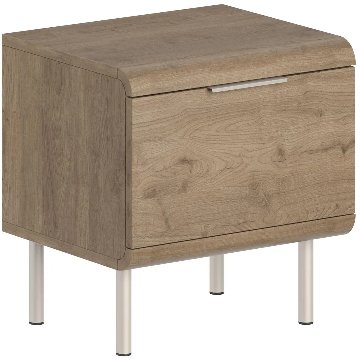 Decortie Draen One Drawer Bedside Table - Natural Oak – image 3