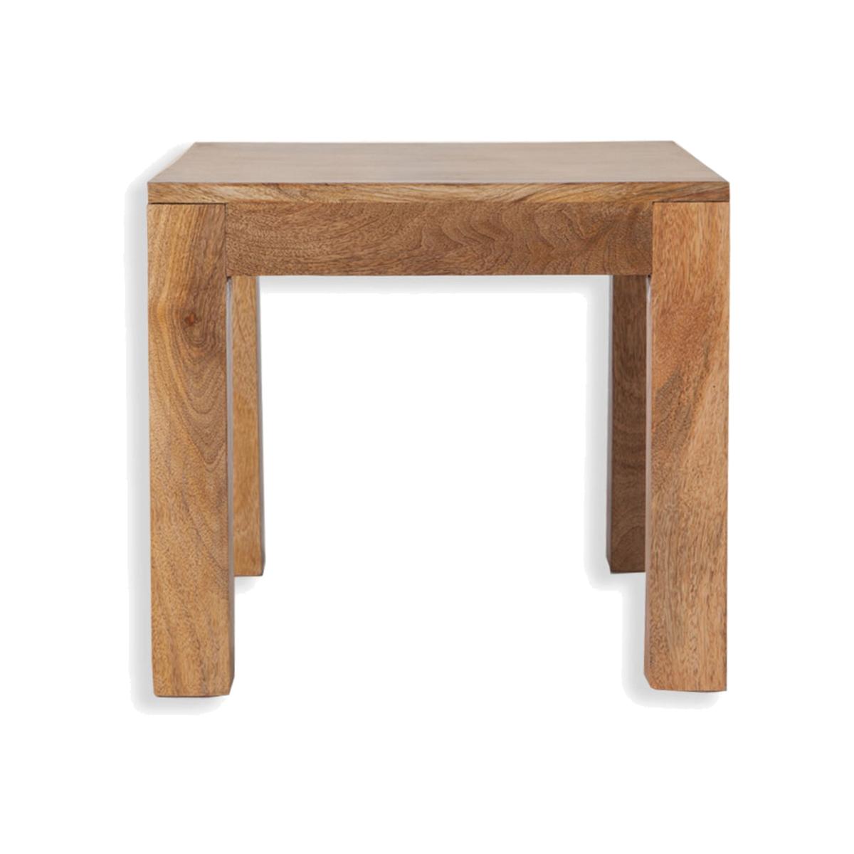 Petite Cube Lamp Table - Brown – image 1