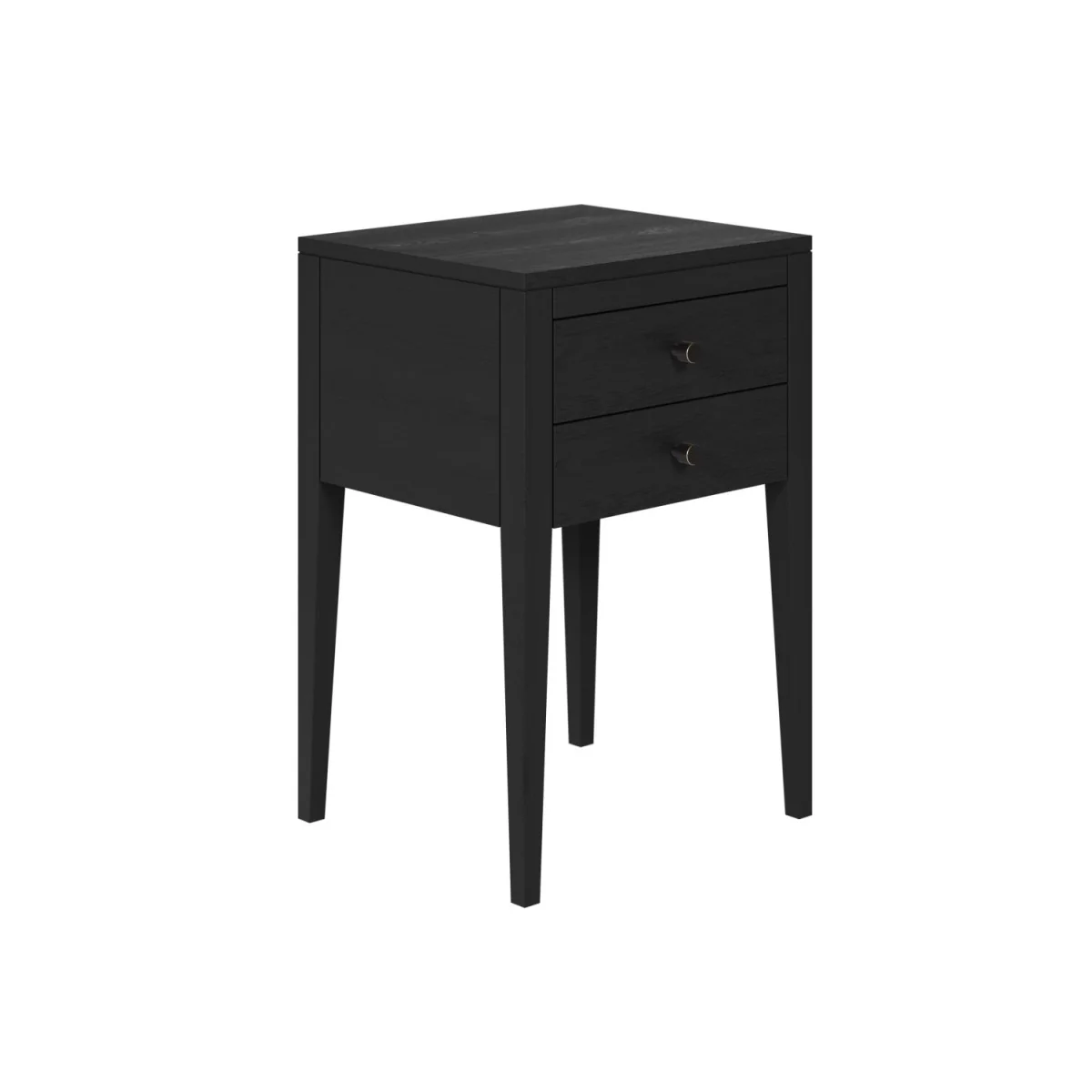 Itabira Wood Grain 2 Drawer Bedside Table - Black – image 2