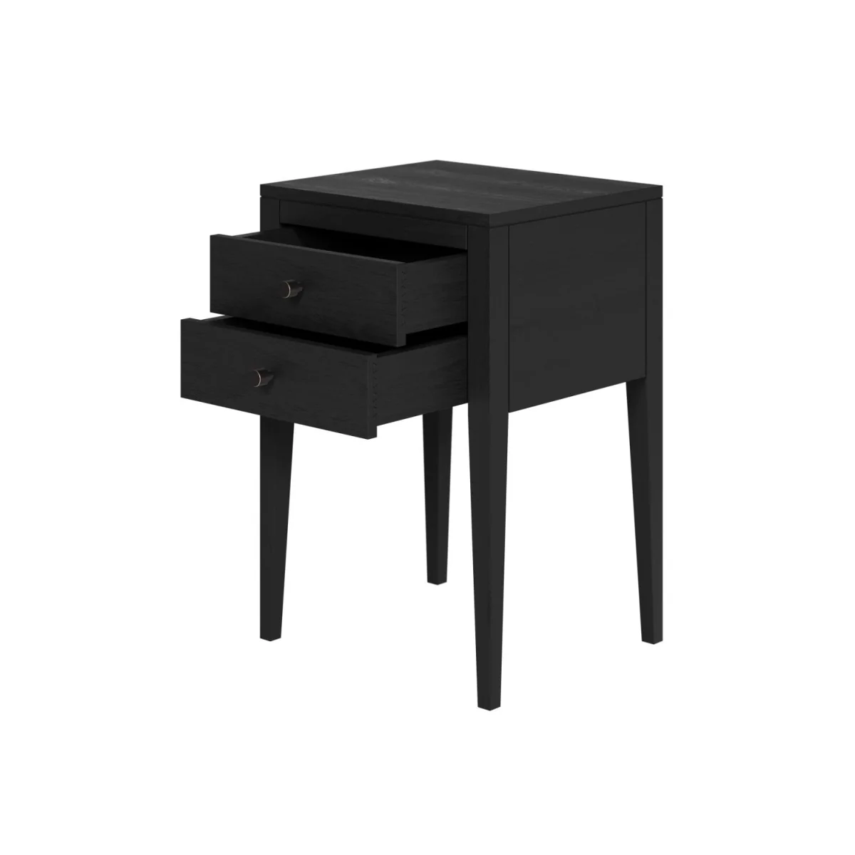 Itabira Wood Grain 2 Drawer Bedside Table - Black – image 3