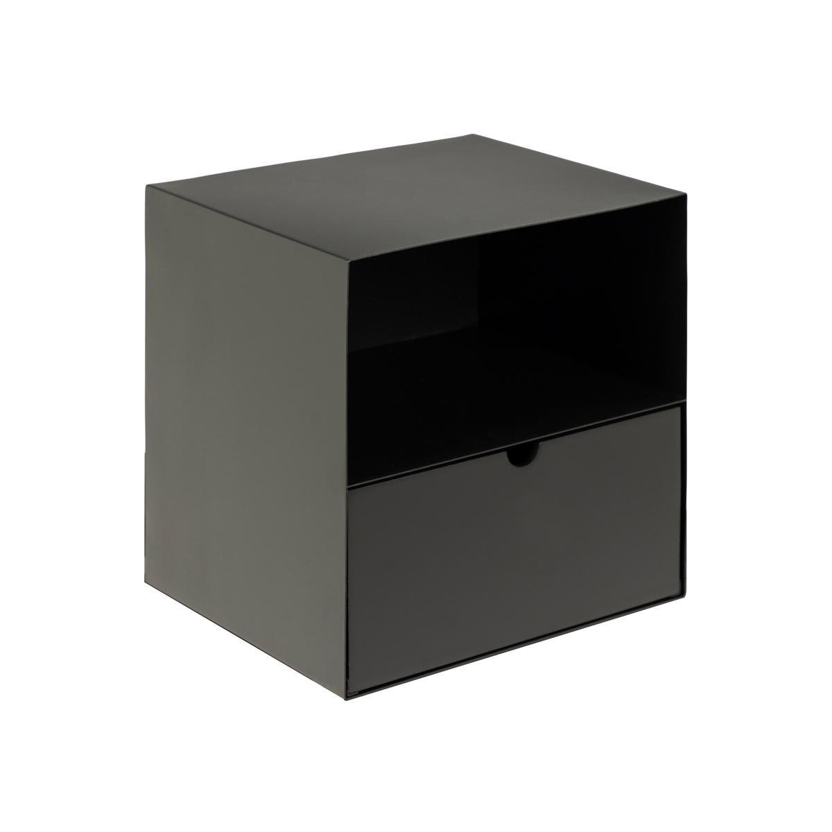 Joliet Bedside Table - Matt Black / 30cm