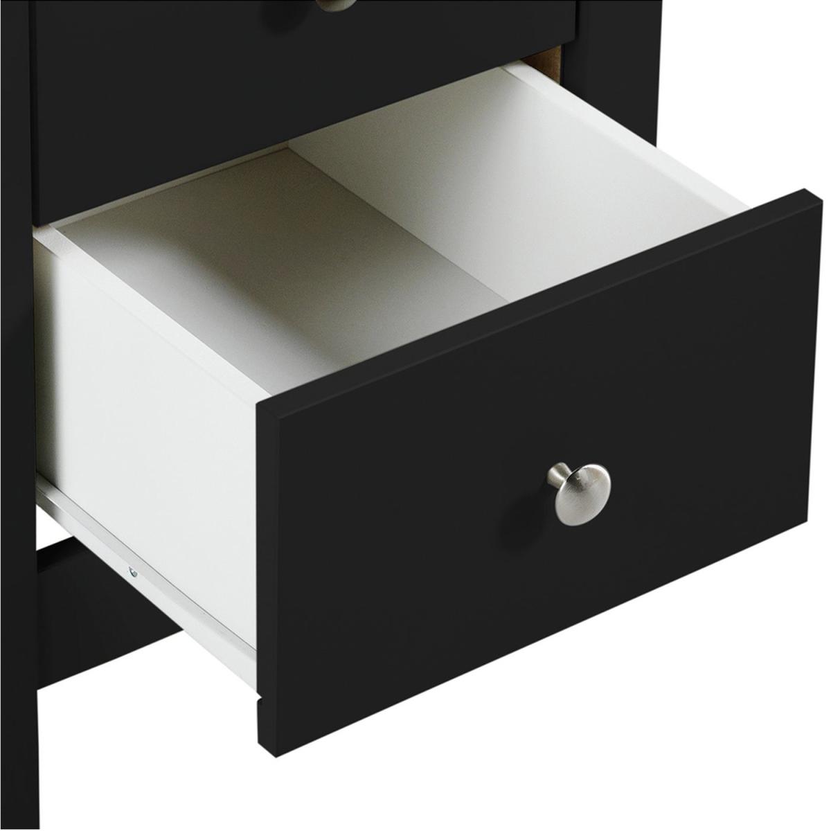Faith 3 Drawer Bedside Cabinet - Black – image 6