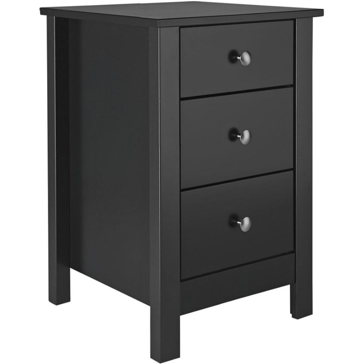 Faith 3 Drawer Bedside Cabinet - Black – image 9