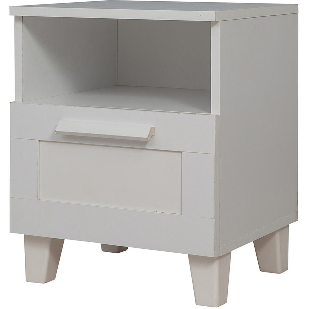 Hedere Bedside Table - White – image 2