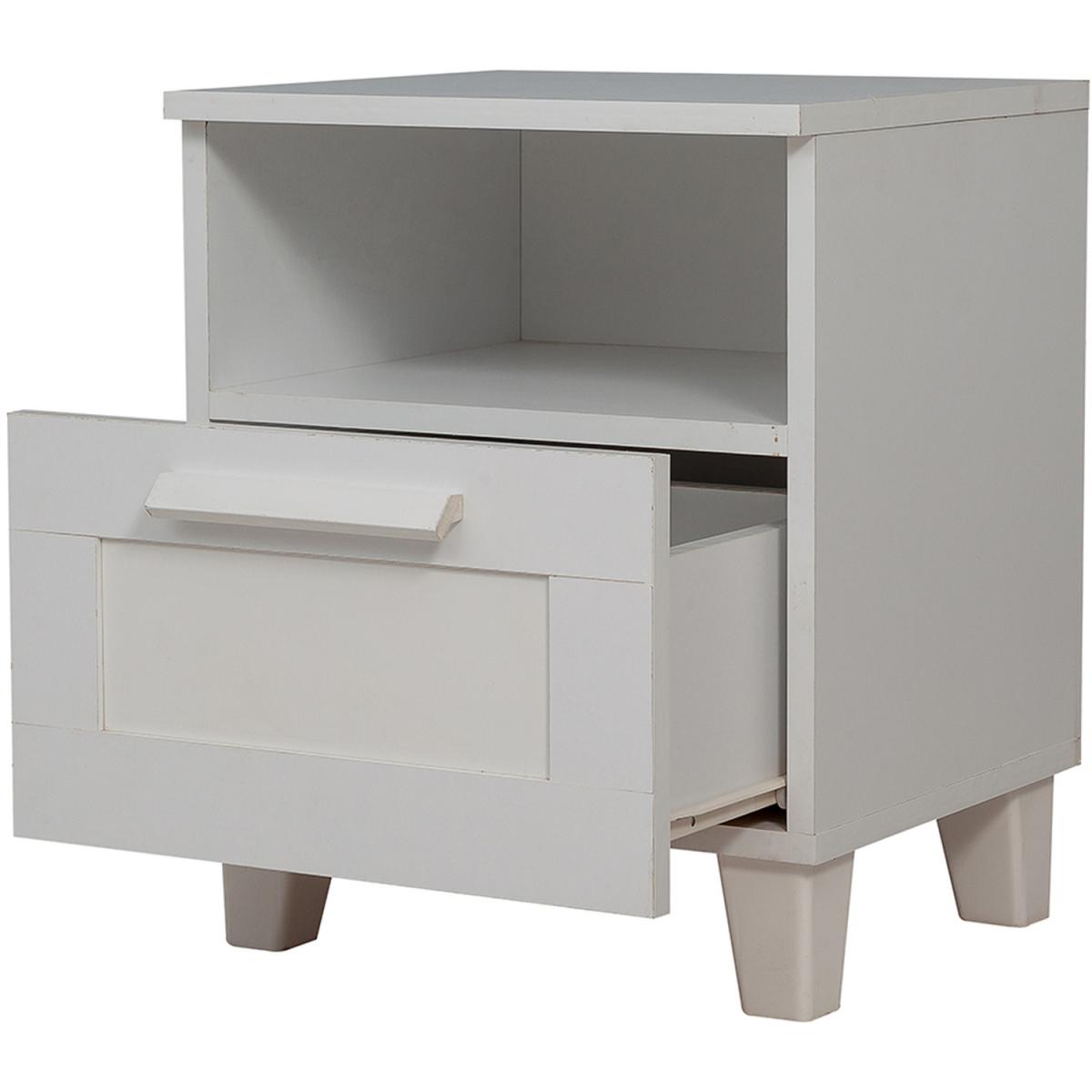Hedere Bedside Table - White – image 3