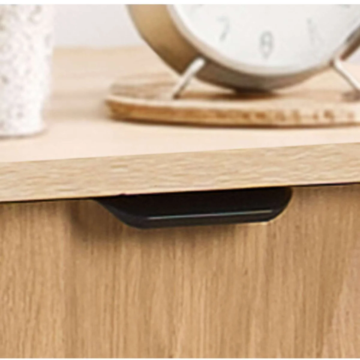 Pair Of Solstice 3 Drawer Bedside Cabinet Chest Table Light Oak - Oak – image 4