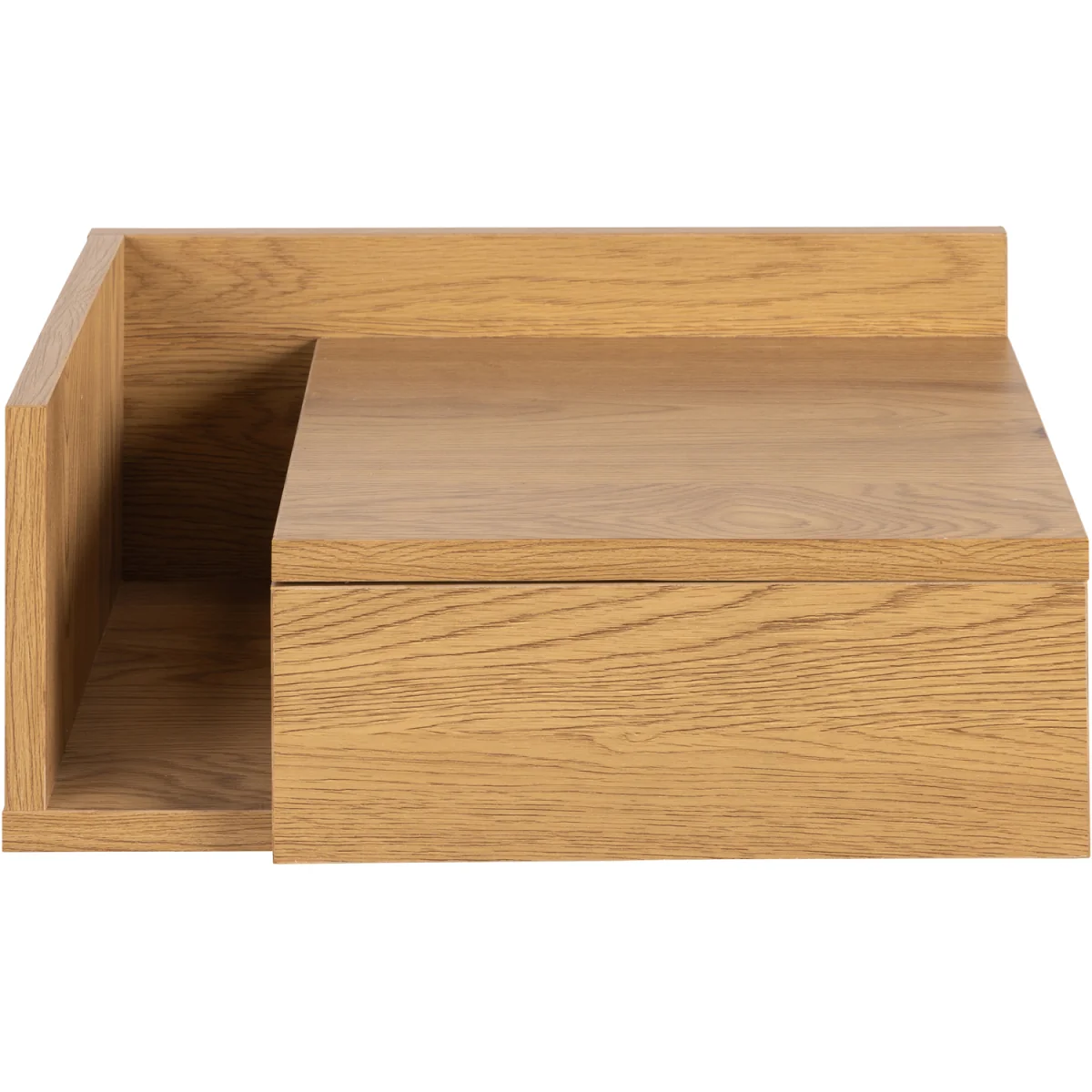 Ashlan Square Bedside Table with 1 Drawer - Oak – image 2