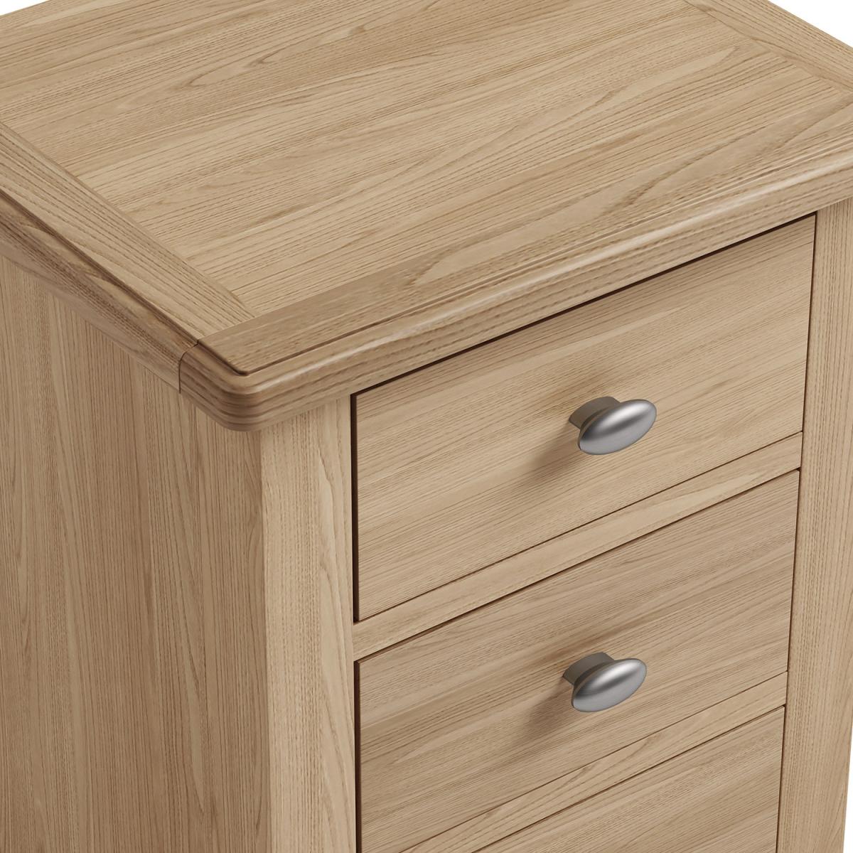 Ashford 3 Drawer Bedside Cabinet - Light Oak – image 4