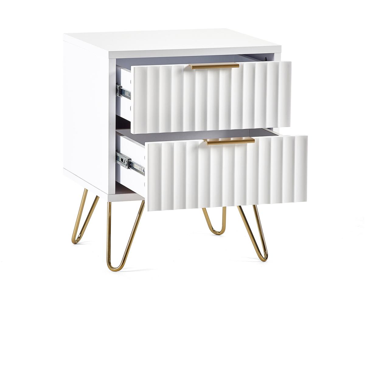 Murano 2 Drawer Bedside - White – image 5