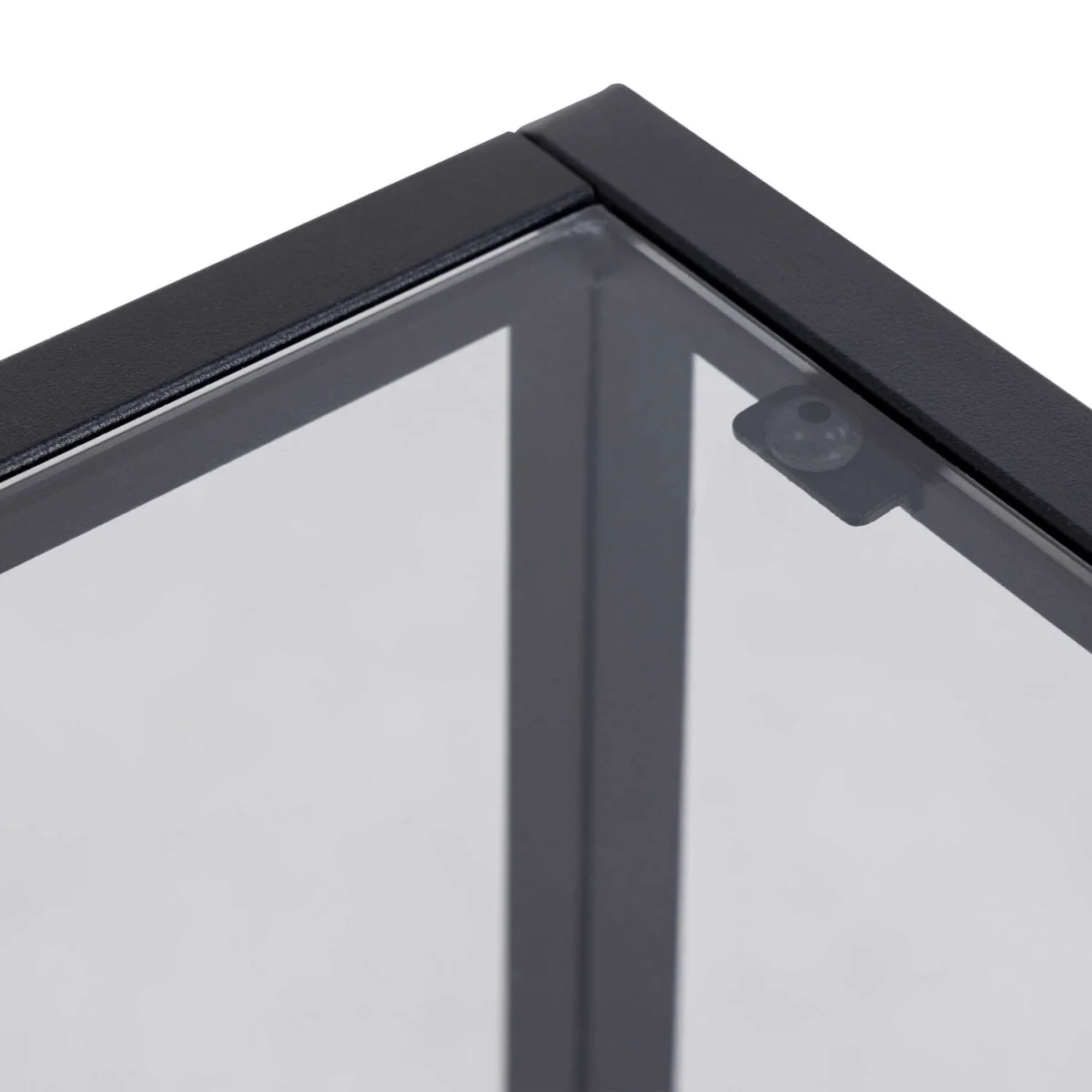 Wrenna Bedside Table Smoked Tempered Glass Top - Black – image 7