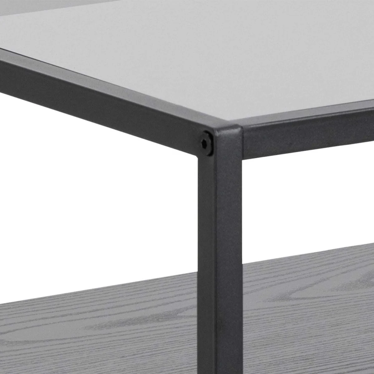 Wrenna Bedside Table Smoked Tempered Glass Top - Black – image 8