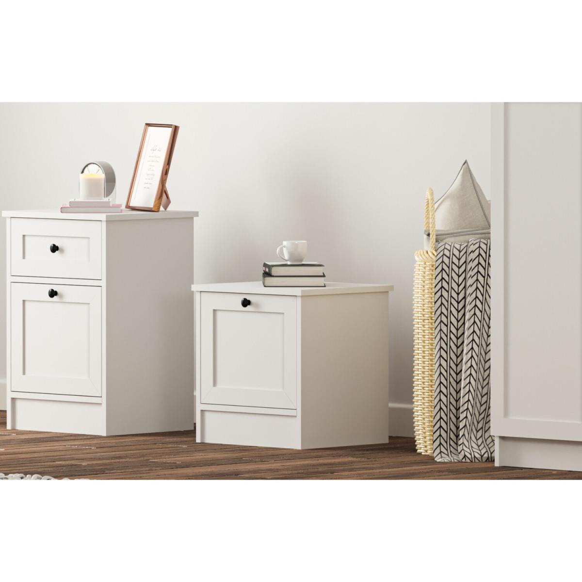DAISY 1 Door Bedside Table - White – image 6