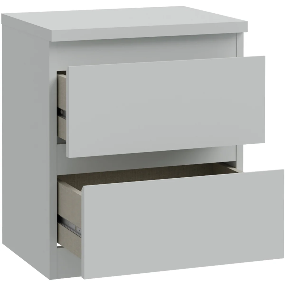 Edmore 2 Drawer Bedside - Light Grey – image 12